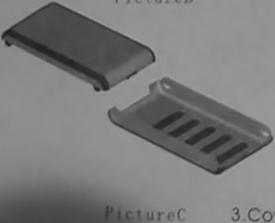 Two sides of a hard disk enclosure labeled as "PictureC" [sic].